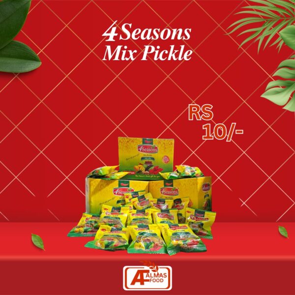 "Box of 24 Pickle Packets | Tangy Flavor | Rs. 10 Each"